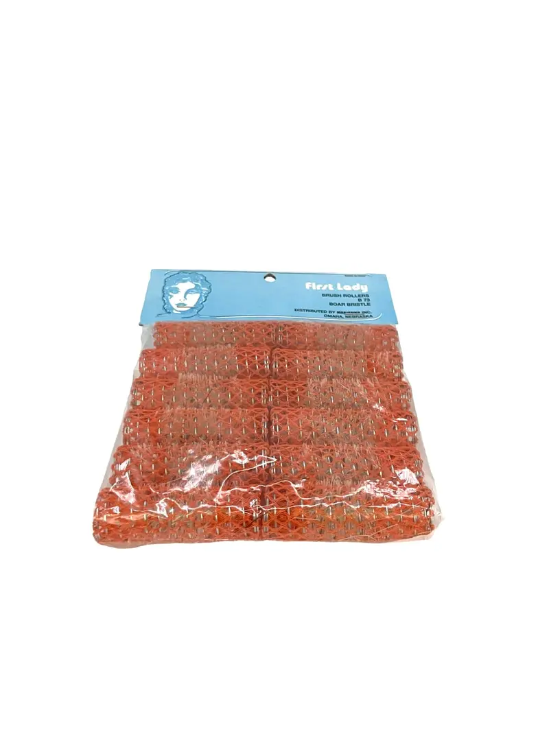 7/8″ Orange Hair Brush Rollers – 2.5″ Long, 12-Pack