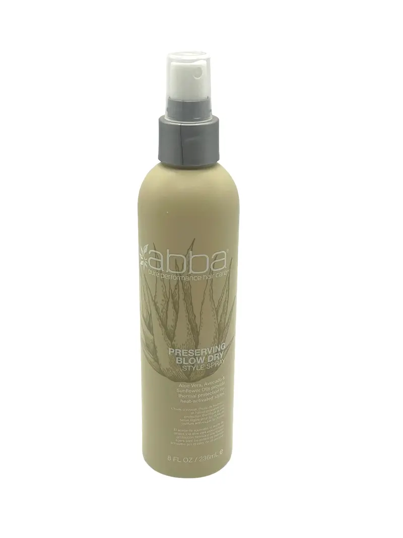 ABBA Preserving Blow-Dry Styling Spray – Vegan Heat & Humidity Defense (8 oz)