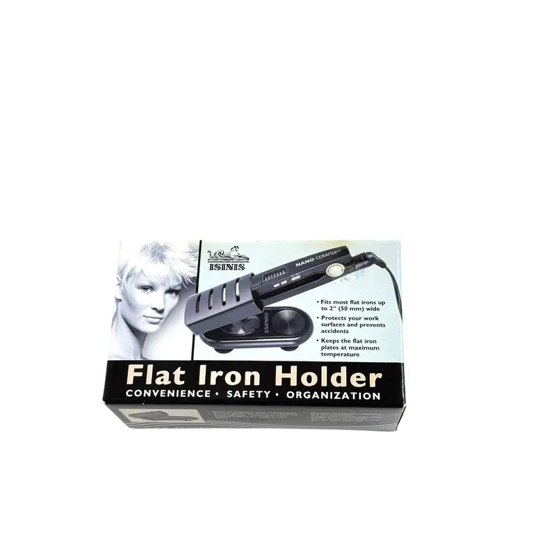 Adjustable Flat Iron Holder Stand – Black, Supports Up to 2″ Wide Tools