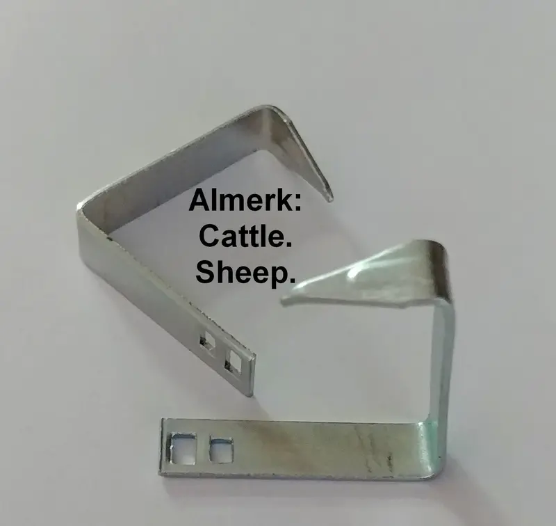 Almerk Stainless Steel Cattle Ear Tags (100 per Pack)