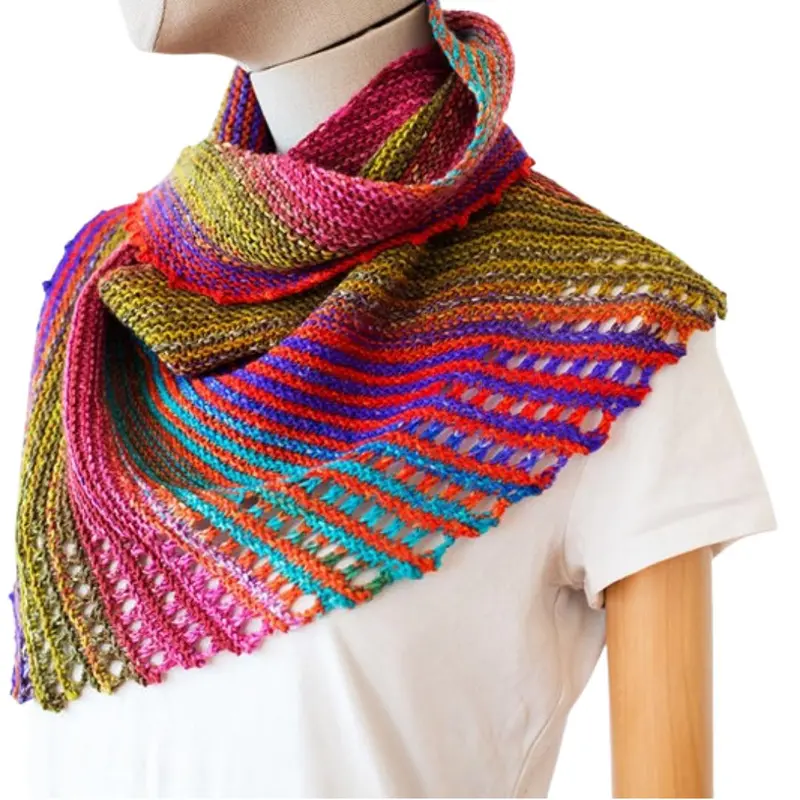 Anica Shawl Kit – Garter Stitch Pattern with Artisan-Grade Yarn