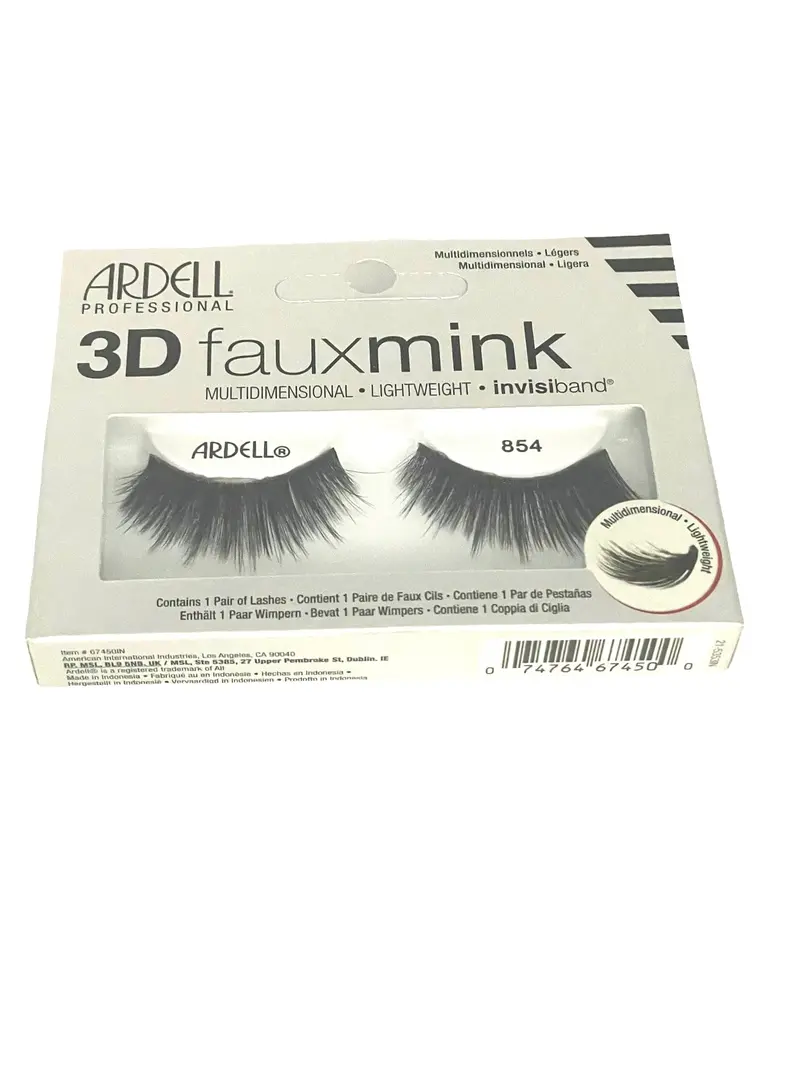 Ardell 3D Faux Mink Lashes #854 – Soft, Feathery False Eyelashes