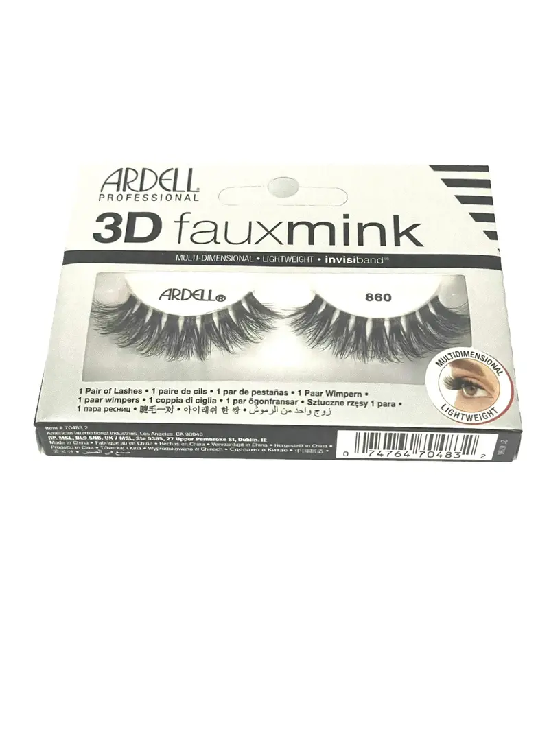 Ardell 3D Faux Mink Lashes #860 – Curled, Defined False Eyelashes