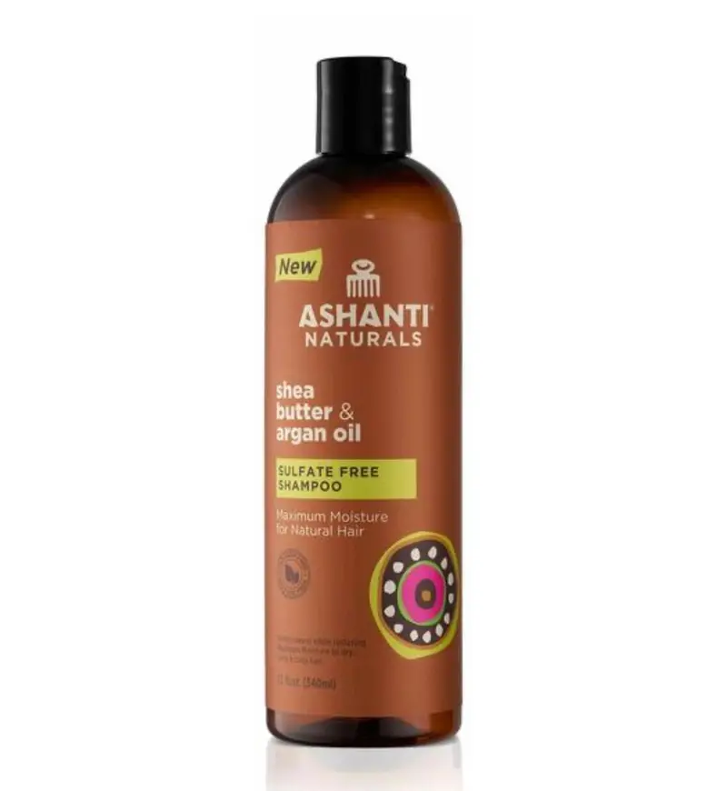 Ashanti Sulfate-Free Shampoo – Shea Butter & Argan Oil Infused Cleanser, 11 oz