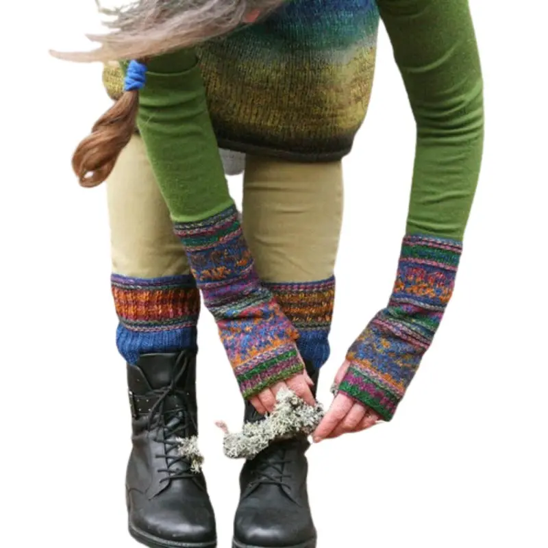 Austra Fingering-Weight Boot Cuffs & Wrist Warmers Kit