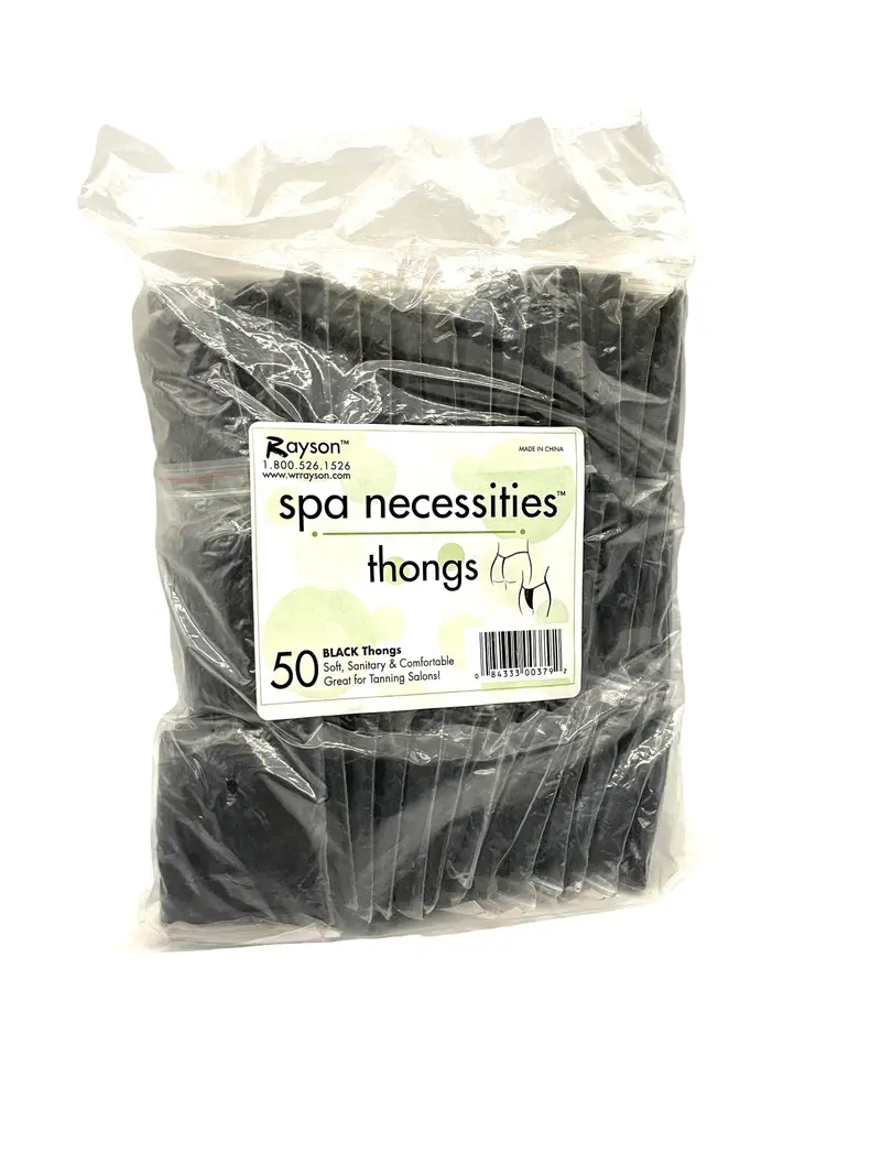 Black Disposable Thong Underwear for Women – 50-Count Hygienic Pack