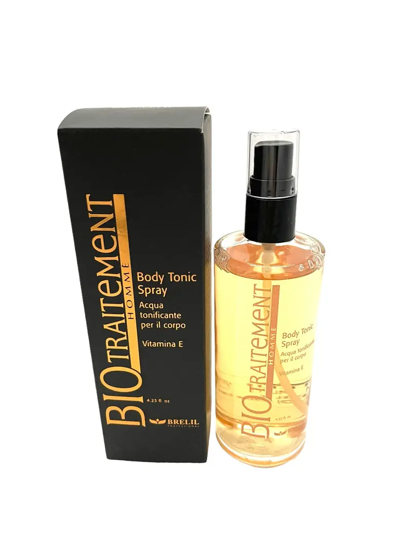 Brelil Bio Treatment Homme Body Tonic Spray – Energizing Refreshment with Vitamin E (4.23 oz)