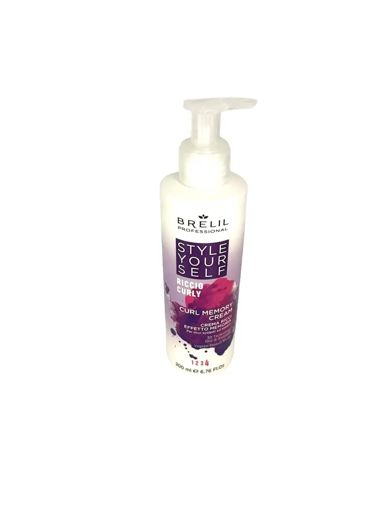 Brelil Curl Memory Cream – Heat-Activated, Level 4 Hold, 6.76 oz