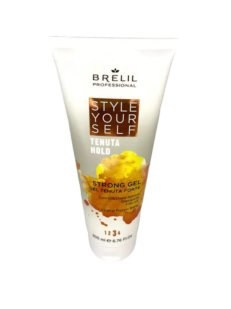 Brelil UV-Infused Strong-Hold Styling Gel – Level 3 Hold, 6.76 oz