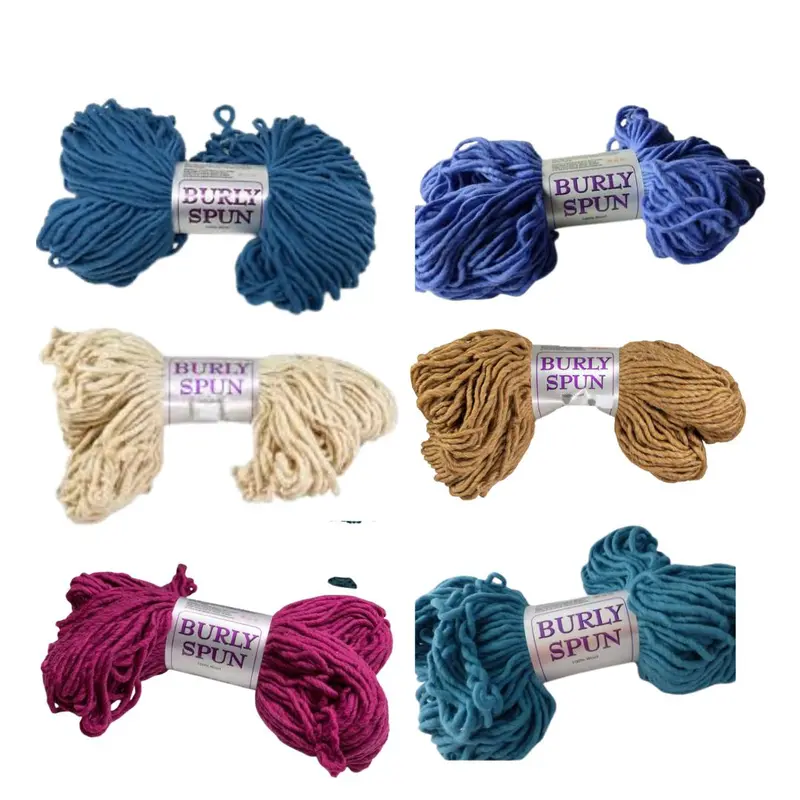 Burly Spun Super Bulky Wool Yarn – 132 Yards, 100% Pure Wool