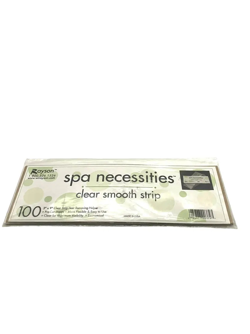 Clear Waxing Strips – 3-Inch x 9-Inch, 100-Piece Hair Removal Kit