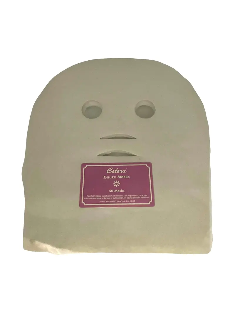 Colora Pre-Cut Facial Gauze Masks – Sterile, 50-Count Pack