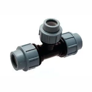Compression Equal Tee Fitting for Tubing