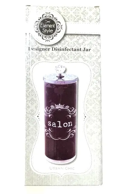 Designer Glass Disinfectant Jar – Sanitizing Brush Soak Container with Stylish Finish