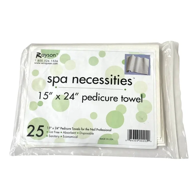 Disposable Pedicure Towels for Salons – 15″ x 24″, 25-Piece Pack
