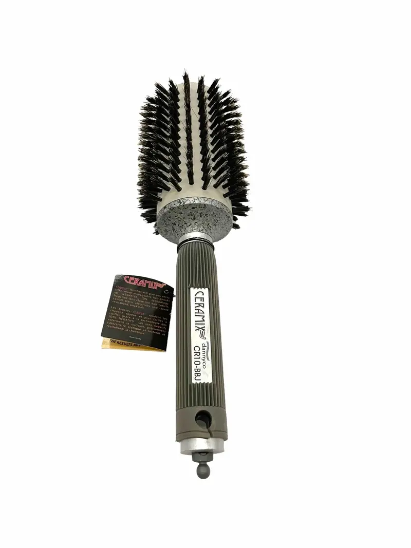 Dual-Size Ceramic Negative Ion Round Hair Brush – Heat-Protective Styling Tool