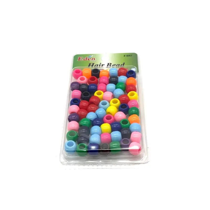 Eden Hair Beads – Medium Round Plastic Beads for Braiding & Crafting