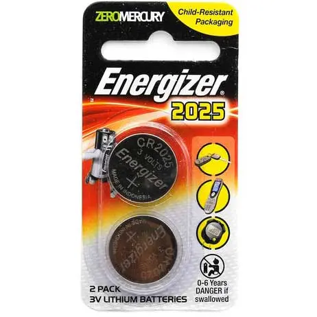 Energizer CR2025 Lithium Coin Batteries – Twin-Pack, 3V Compact Power