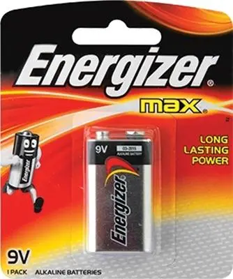 Energizer MAX 9V Alkaline Battery (Single Pack)