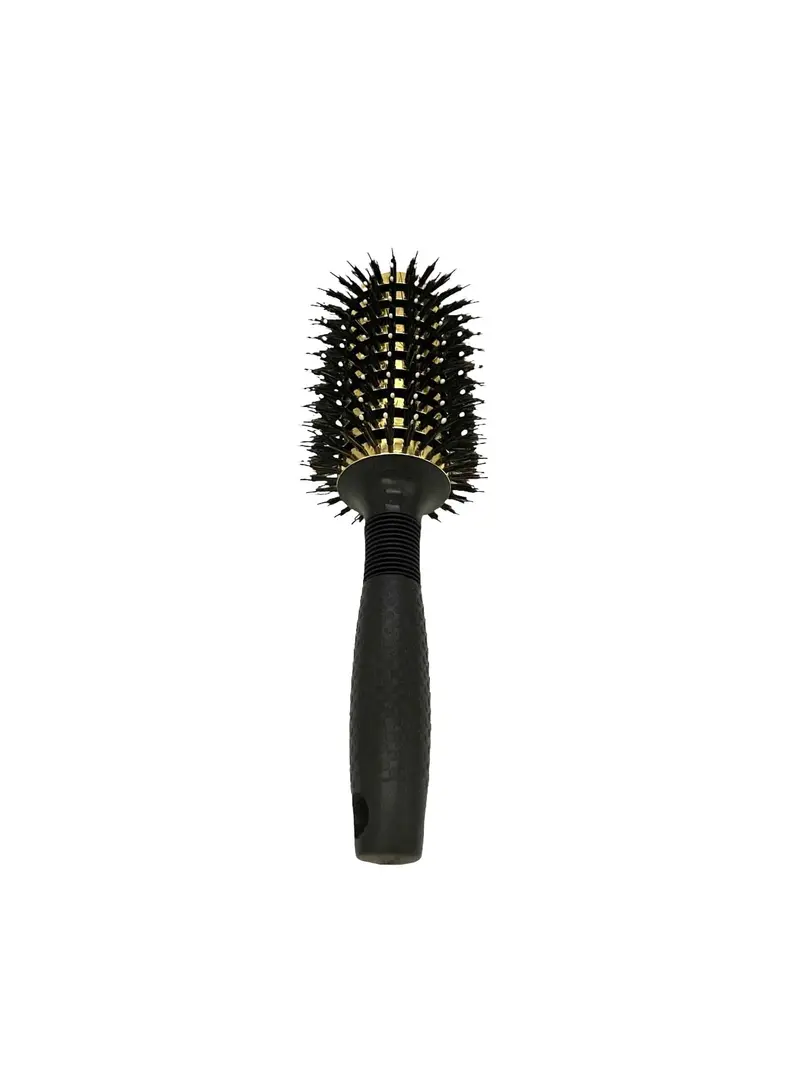 Extra-Large Gold-Tone Round Hair Brush – Styling & Blow-Dry Tool