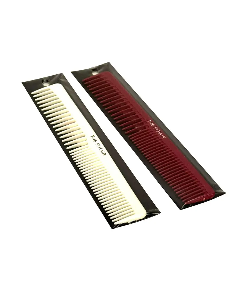 FI Hair T-46 Precision Cutting Comb with Wide-Tooth Gap Design