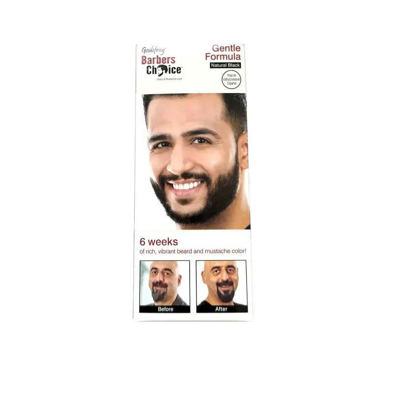 Godefroy Barbers Choice Beard & Mustache Color – Men’s Discreet Root Touch-Up Kit, 3 Capsules
