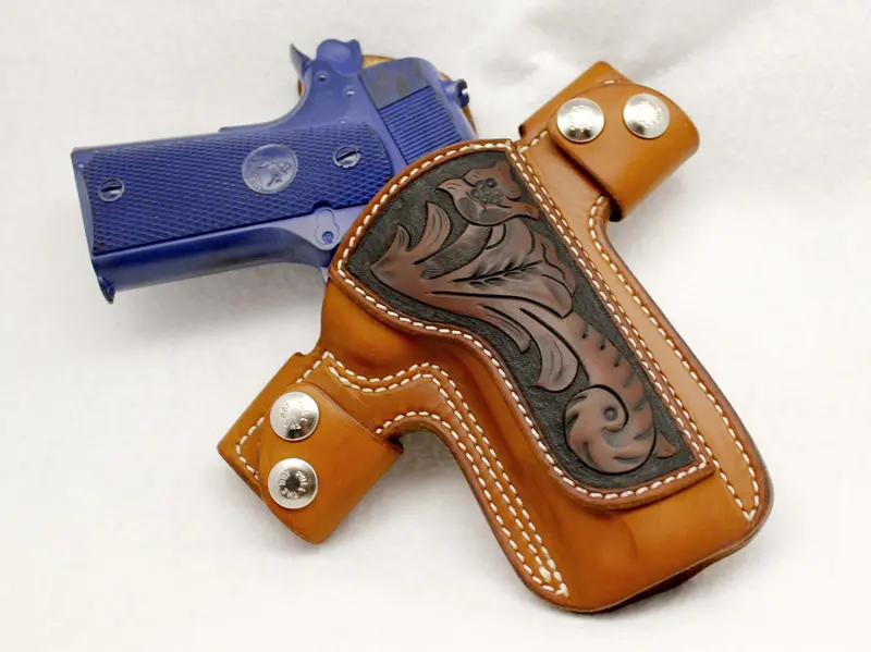 Hand-Carved Snap-On Pancake Holster