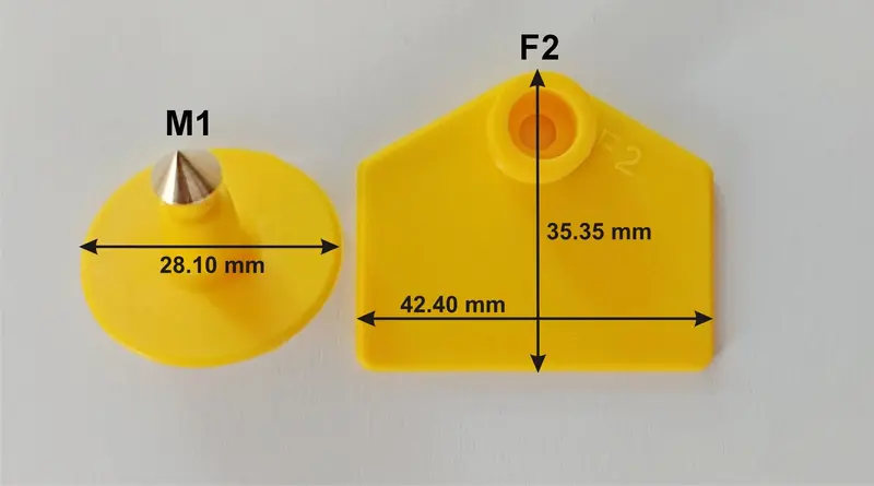 INFOTAG Cattle Ear Tags – F2 & M1 Combo Pack (10 Units)