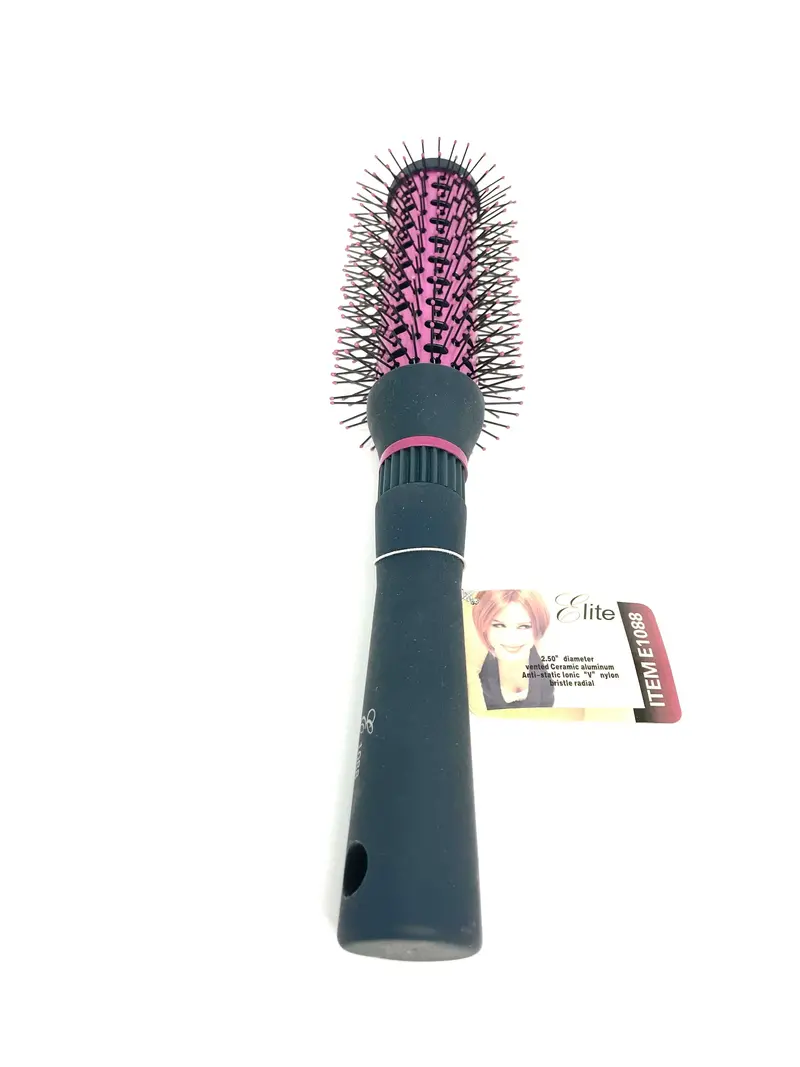Ionic Anti-Static Round Brush – 2.5″, Vented Ceramic-Aluminum #E1088