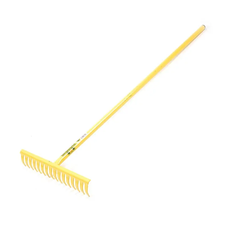LASHER 16-Tooth Garden Rake – Sturdy Steel Tines, Poly Handle