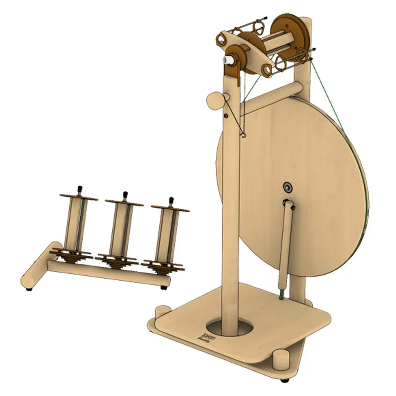 Lojan Buddy Spinning Wheel – Wide-Treadle Version for Enhanced Control
