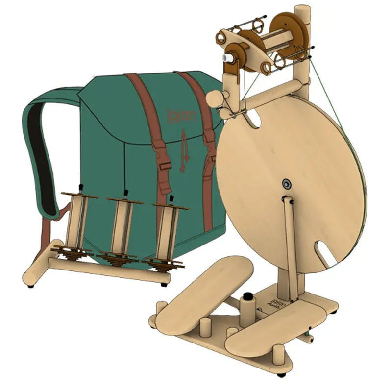 Lojan Travel Buddy Spinning Wheel – Portable Double-Treadle Design