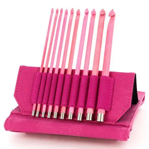 Lykke Blush 6″ Crochet Hook Set – 10 US Sizes (E–M), Includes Travel Case