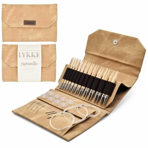 Lykke Naturale 5″ Interchangeable Circular Needle Set with Case