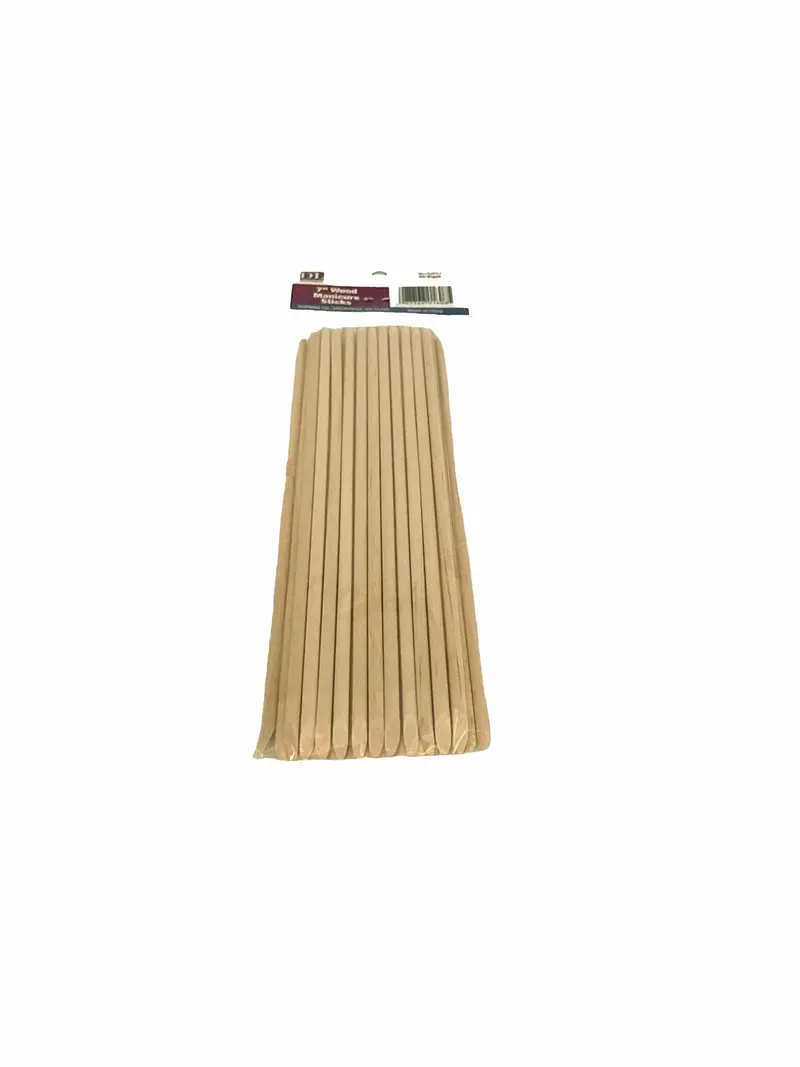 Manicure Orange Wood Sticks – 25-Piece Disposable Pack