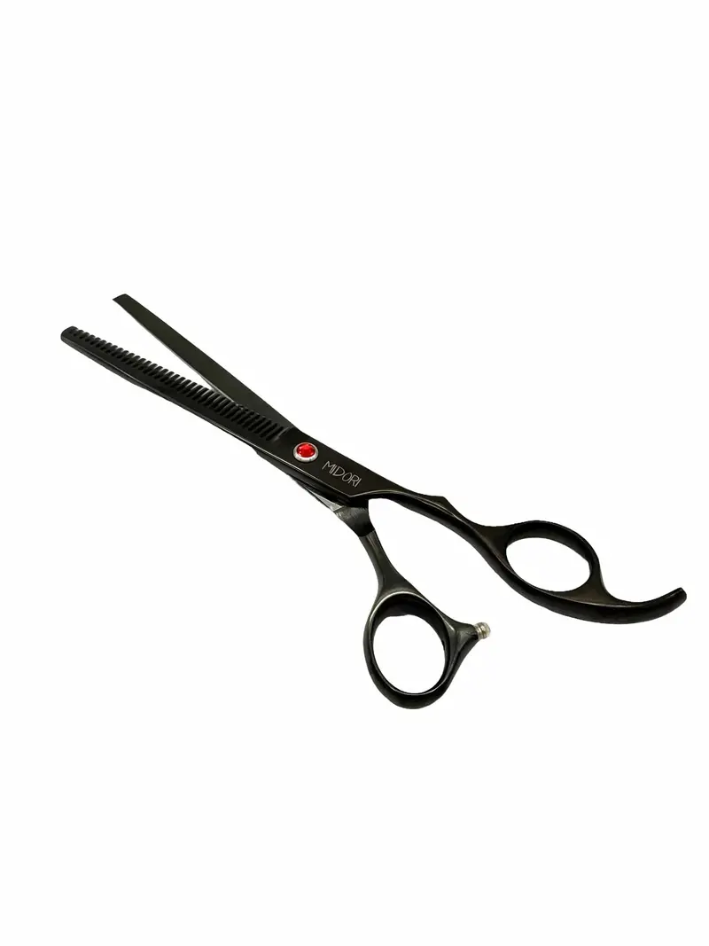Midori HT-6.5″ Black Thinning Shears for Texturizing & Blending