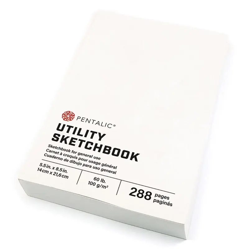 Pentalic Utility Sketchbook – 8.5″ x 11″, Spiral Bound