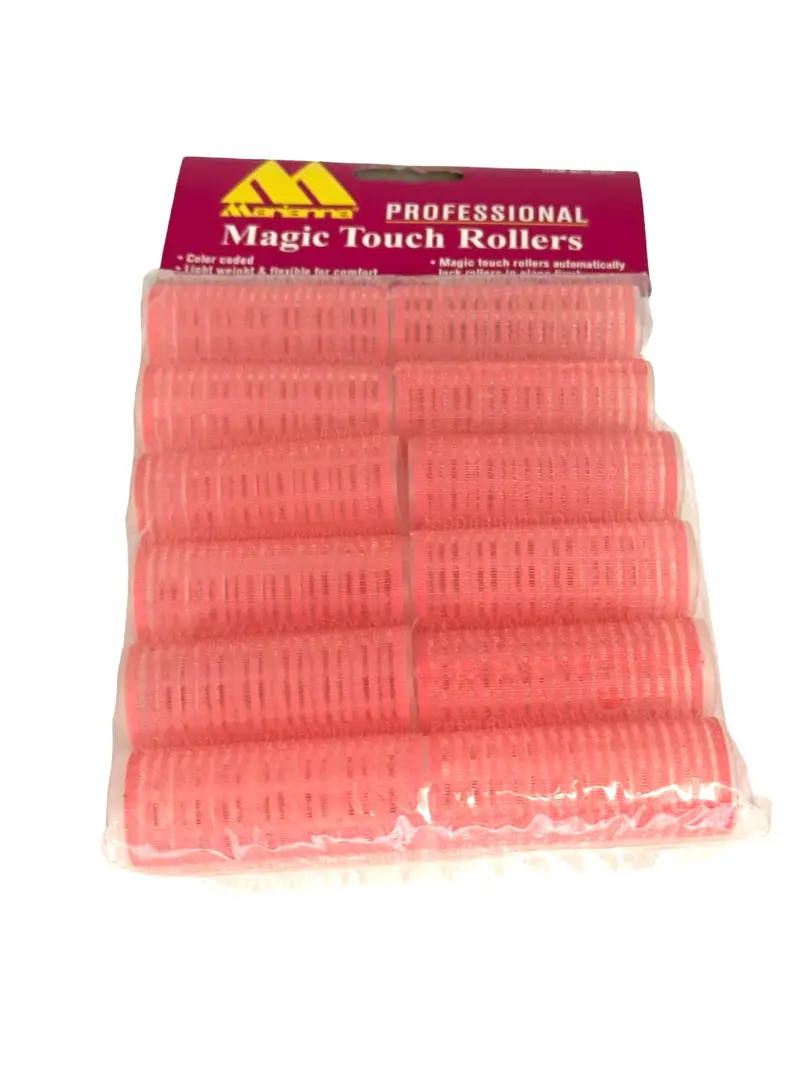 Pink Self-Grip Hair Rollers – 12-Pack, 7/8 mm Diameter × 2.5″ Length