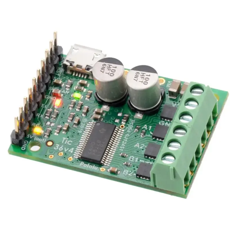 Pololu Tic 36v4 Stepper Motor Controller – USB & Multi-Protocol (Pre-Soldered)