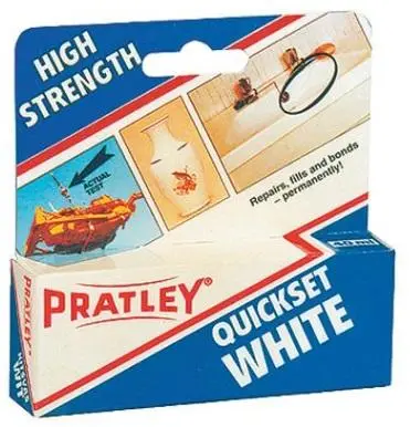 Pratley Quickset White Epoxy Adhesive – 40ml Two-Part Industrial Glue