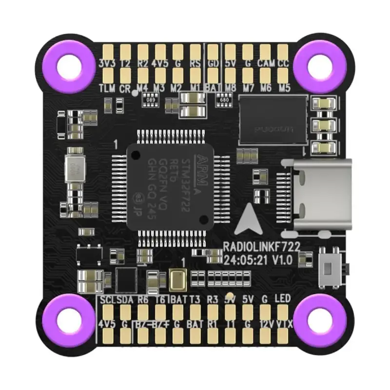 Radiolink F722 Racing Flight Controller – Integrated OSD, BEC, Open-Source Betaflight Firmware