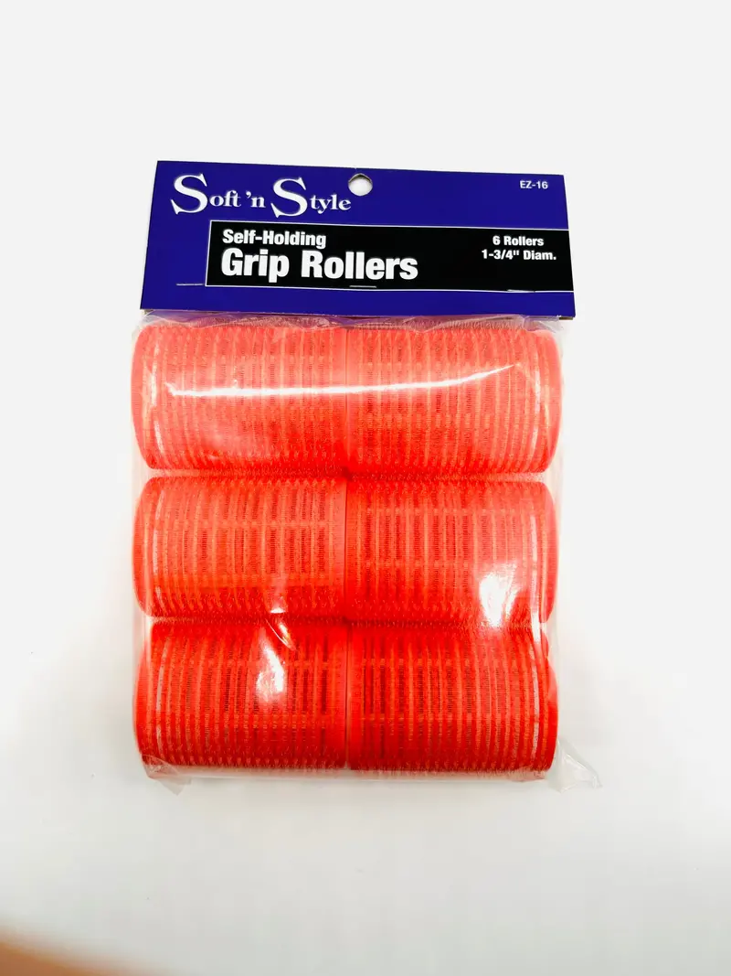 Self-Grip Hair Rollers – 6-Piece Set (1.75″ Pink + 2.5″ Long)
