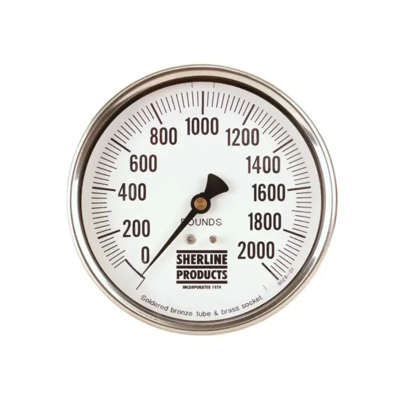 Sherline Replacement Gauge for Suspended Scales — 0–2000 lb Capacity