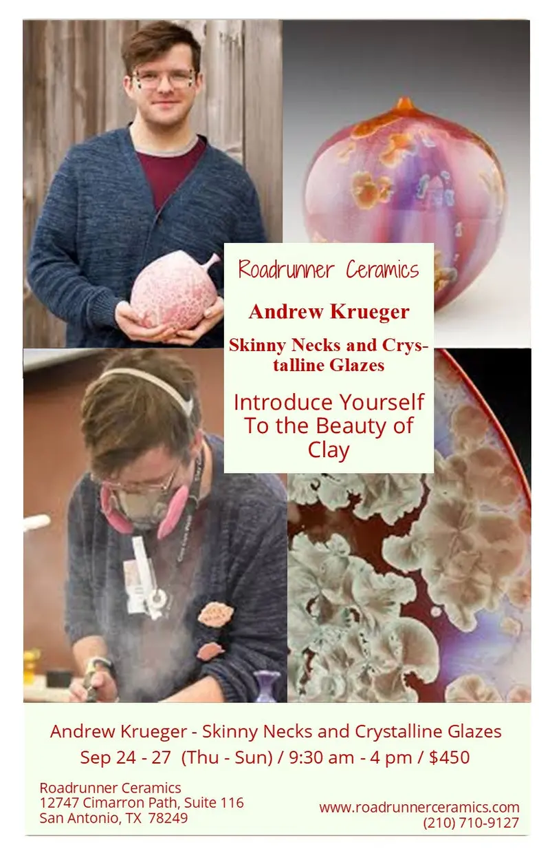Skinny Necks & Crystalline Glazes Workshop – Led by Andrew Krueger