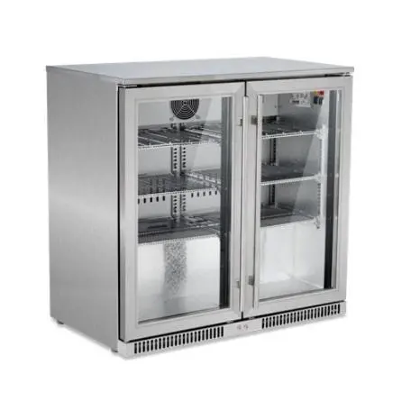 SnoMaster 220L Stainless Steel Dual-Door Outdoor Beverage Cooler