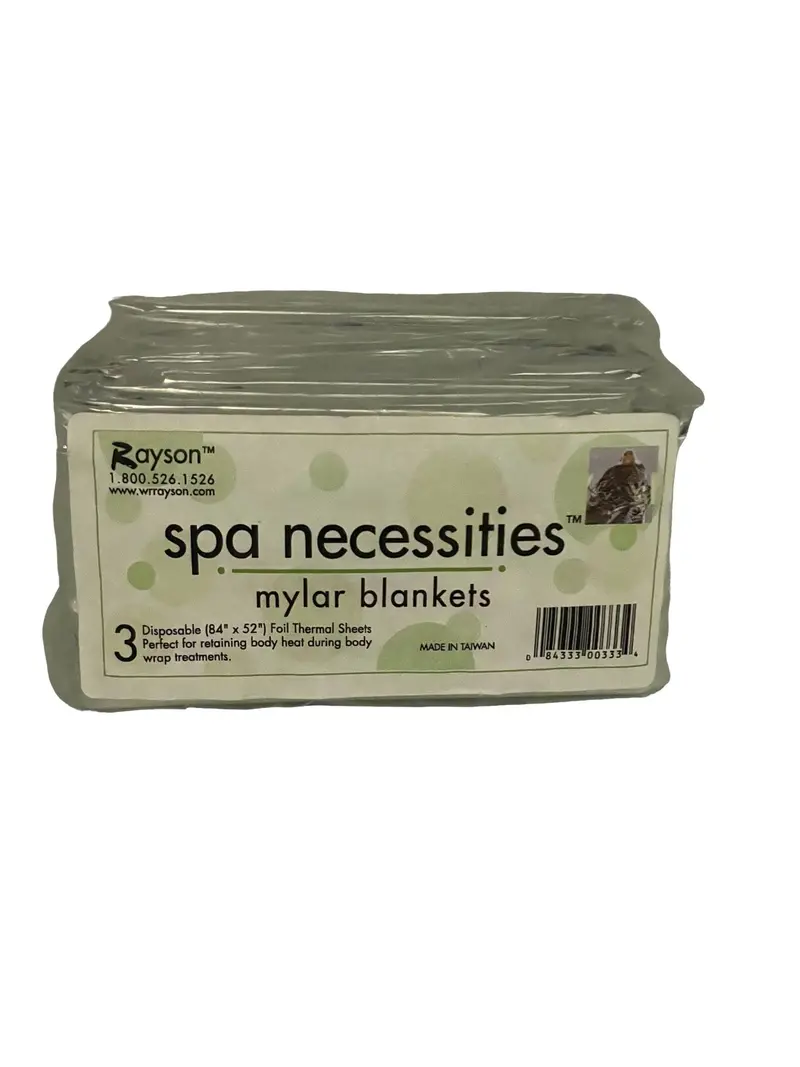 Spa Necessities Mylar Thermal Blankets – Lightweight Foil Sheets, 84″ x 52″, 3-Pack