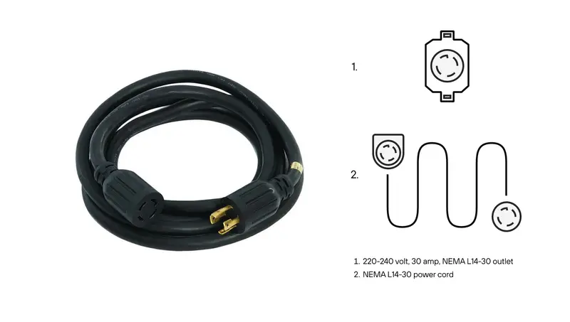 Standard Sauna Power Cord – 10-Foot Heavy-Duty Cable