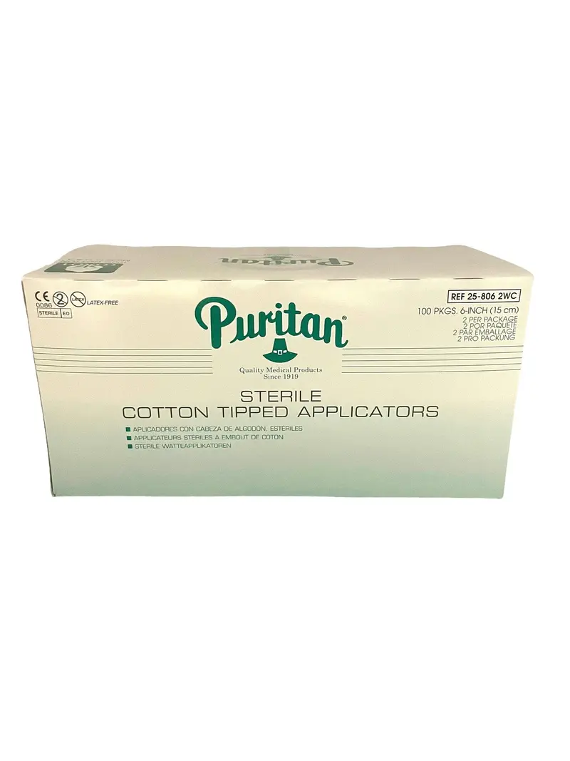 Sterile Cotton-Tipped Applicators – Wooden Handle, 100-Count Medical Grade