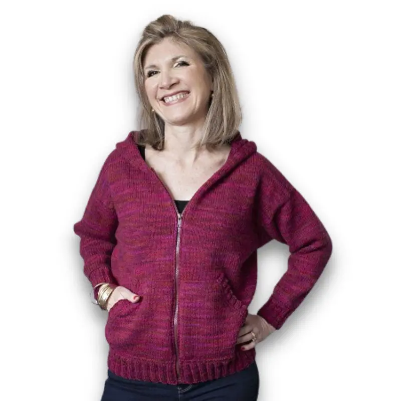 Stylish Lana Hoodie Knitting Pattern – Optimized for Lana Bouclé Worsted