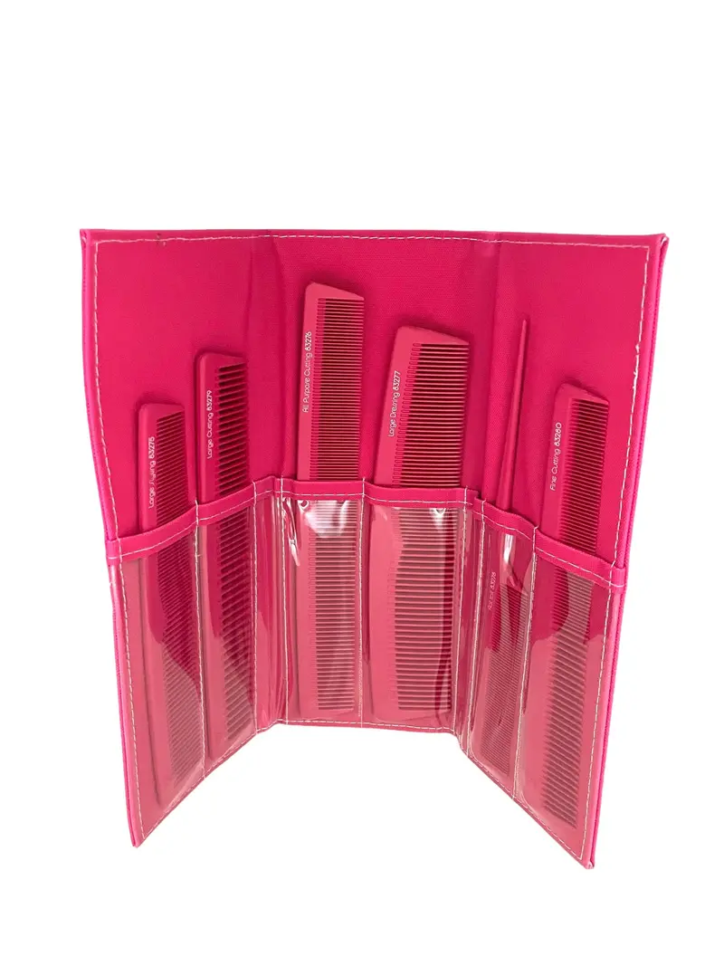 T3 Micro Carbon Comb Set – 6-Piece Black or Pink Collection